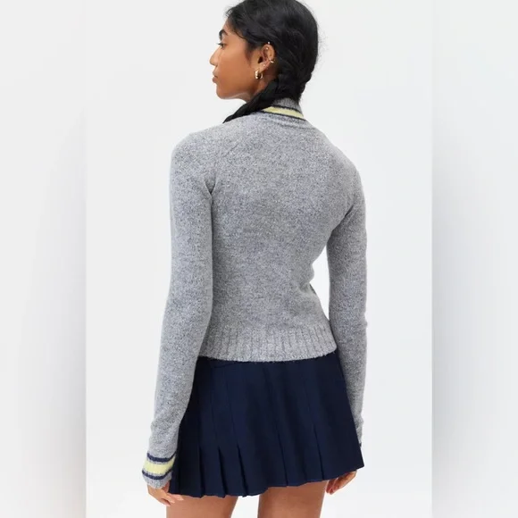 URBAN OUTFITTERS BDG Clarke Argyle Zip-Up Sweater - Picture 4 of 12